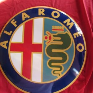 Alfa Romeo enamel sign "Alfa Romeo Emblem" - diameter 410 mm NEW for collectors