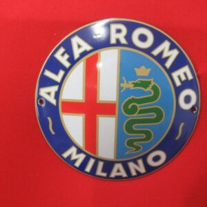 Alfa Romeo Milano Emblem Enamel Sign 12 cm NEW Collector