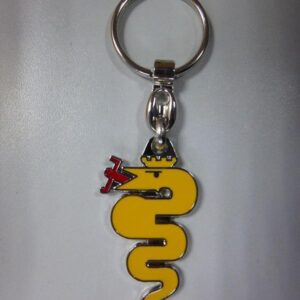 High-quality Alfa Romeo key ring with snake motif in yellow NEW